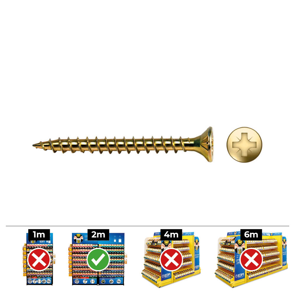 caja-500-unidades-tornillo-madera-avellanado-pz-din-ref-vlox-o3-x-30-mm-bicromatadolubr