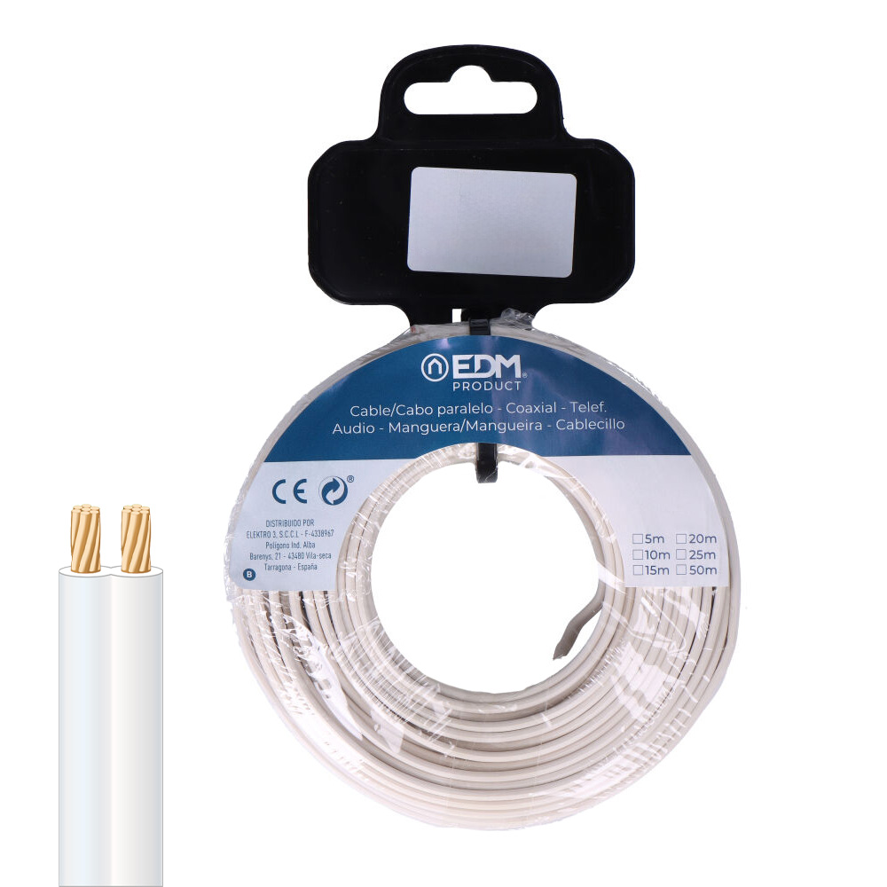 carrete-cable-paralelo-2x075mm-blanco-15m-audio