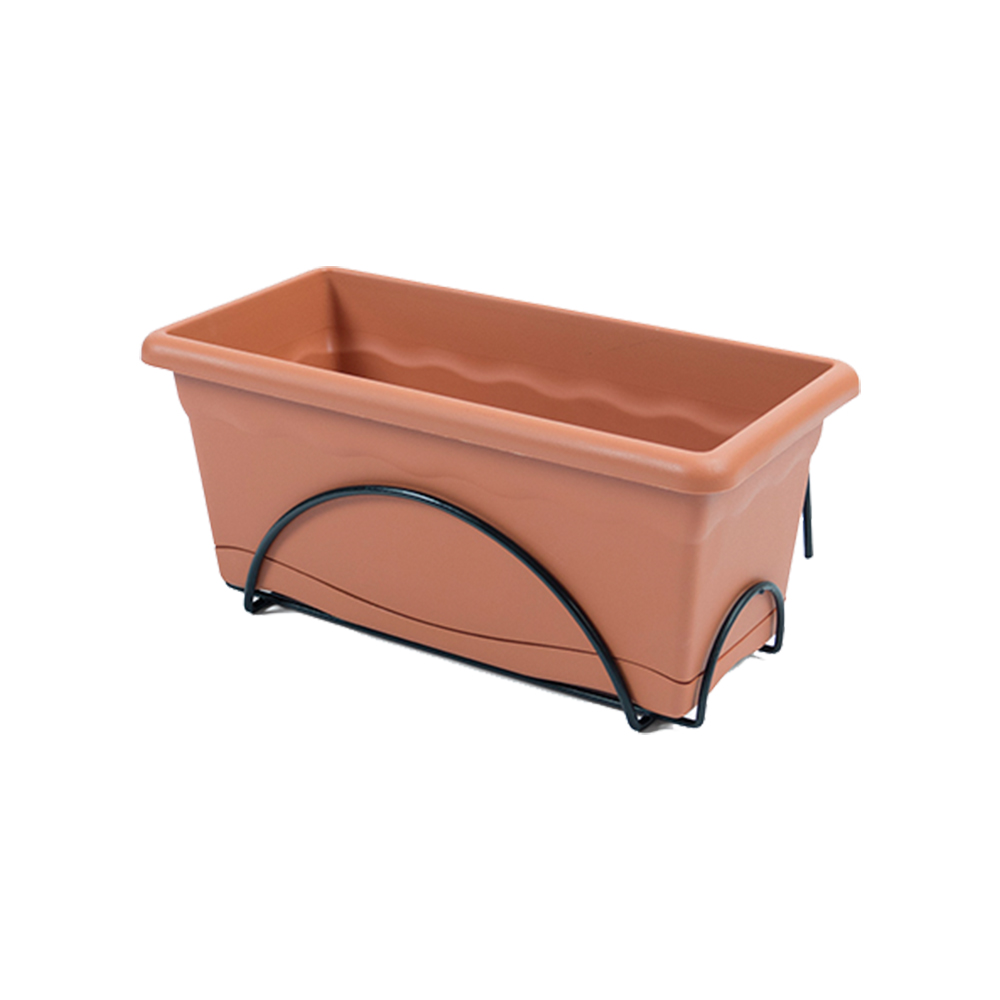 jardinera-con-plato-integrado-40x24cm-soporte-metalico-color-terracota