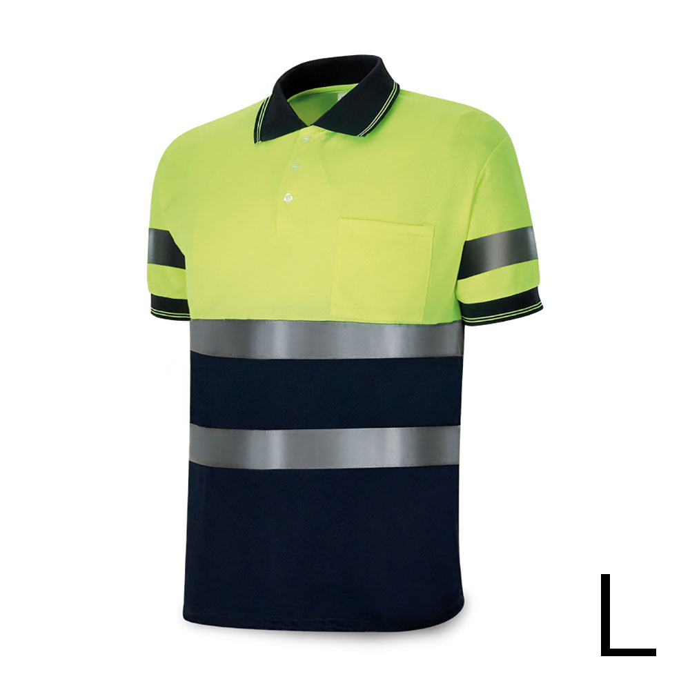 polo-alta-visibilidad-bicolor-manga-corta-tejido-poliester-160g-transpirable-talla-l-1288pavxmcyfa-l-marca