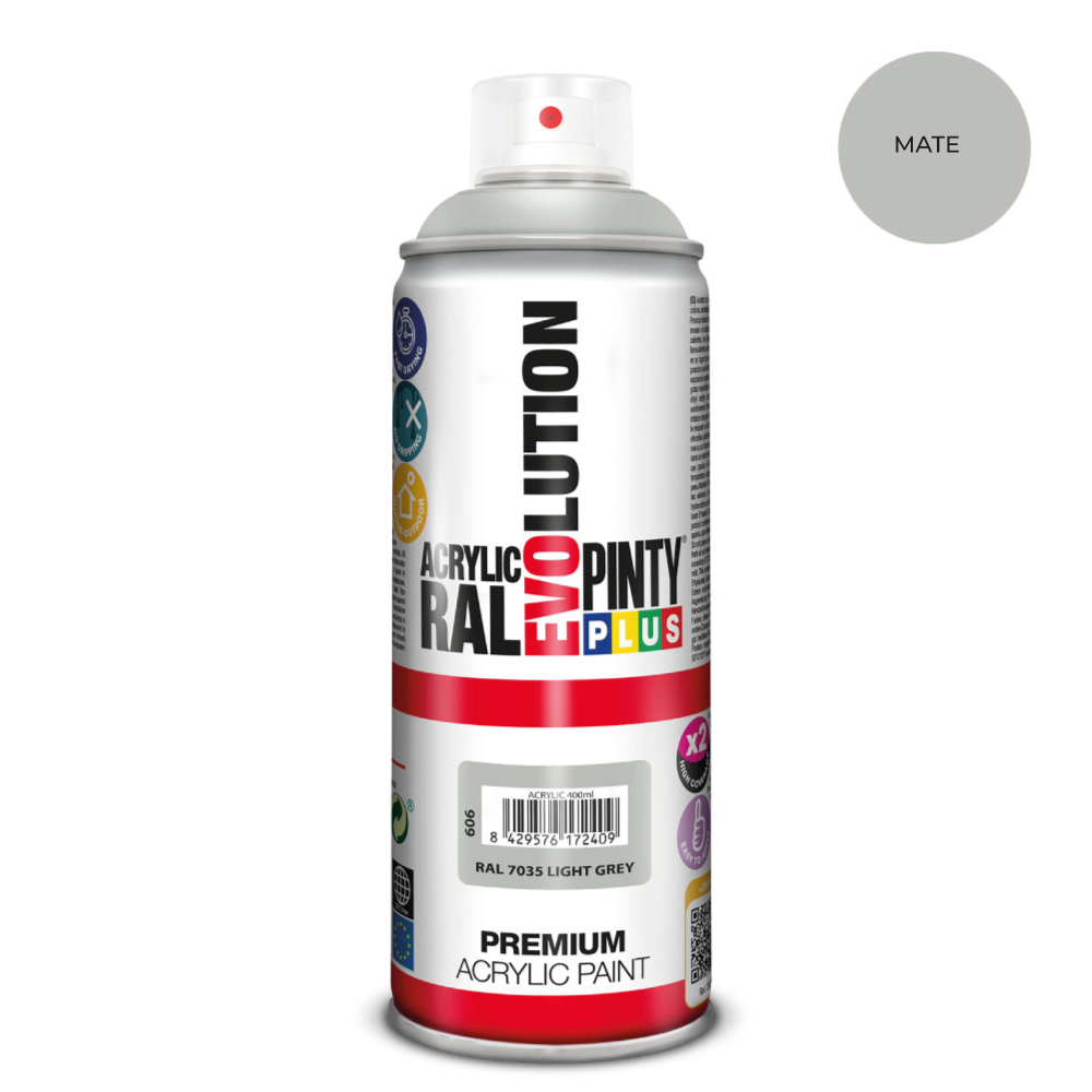 pintura-en-spray-pintyplus-evolution-520-cc-ral-7035-matt-light-grey