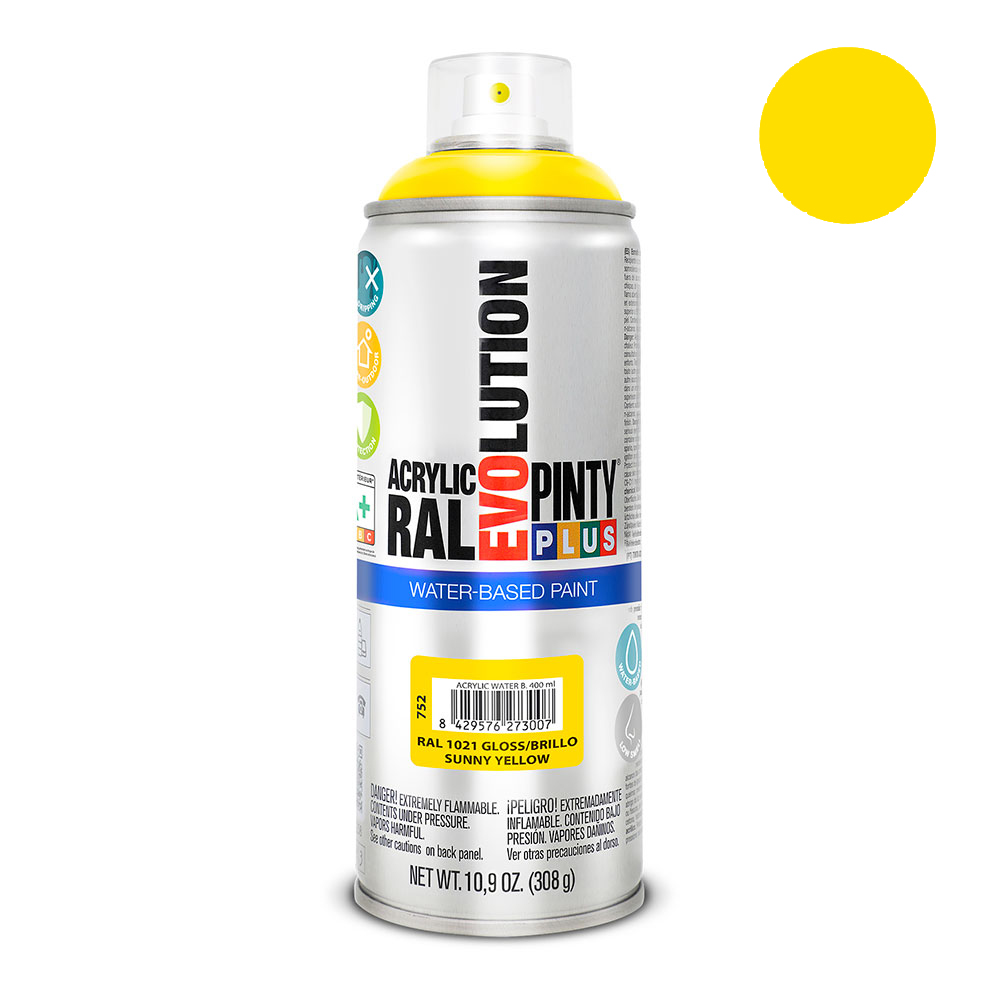 pintura-en-spray-pintyplus-evolution-water-based-520-cc-ral-1021-amarillo-colza