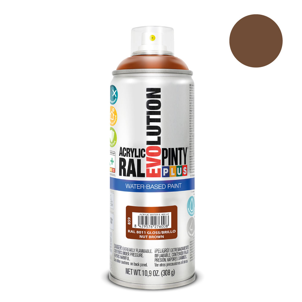 pintura-en-spray-pintyplus-evolution-water-based-520-cc-ral-8011-pardo-nuez